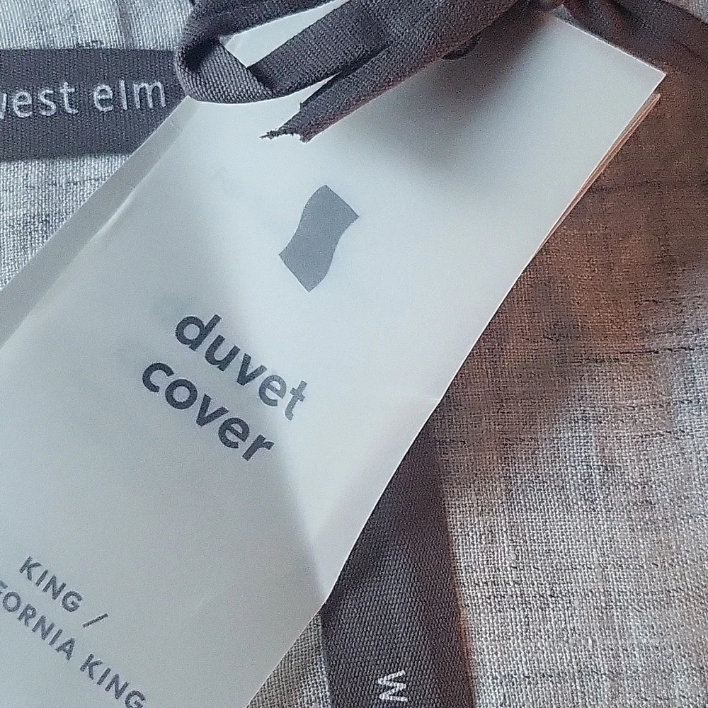 ❤️BUY 2 GET 1 FREE  West Elm European Flax Linen Fiber Dyed Duvet Cover